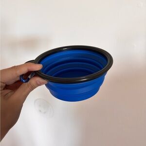 Collapsible Blue Pet Bowl